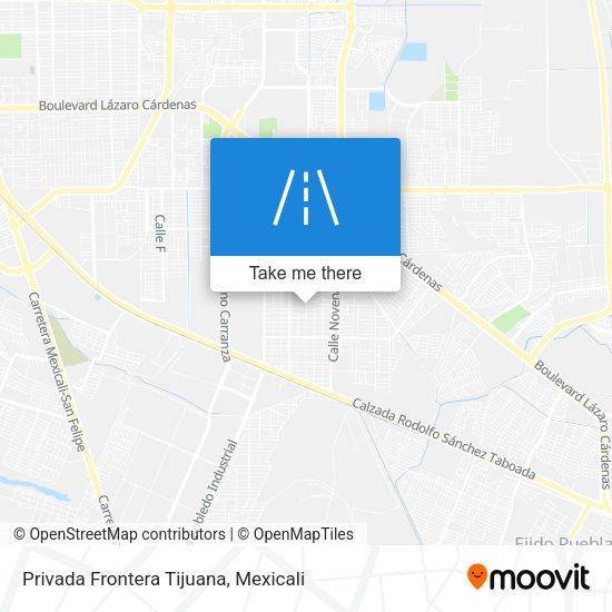 Privada Frontera Tijuana map