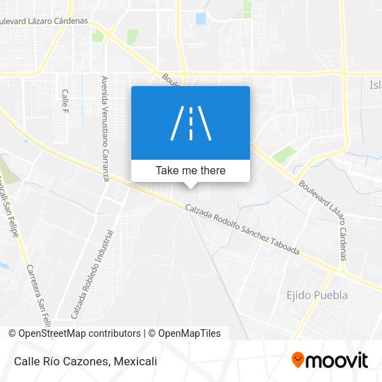 Calle Río Cazones map