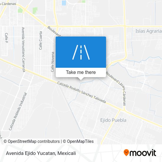 Avenida Ejido Yucatan map
