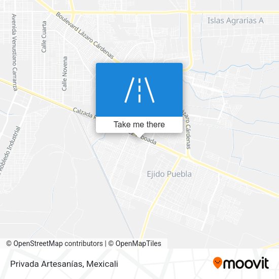 Privada Artesanías map