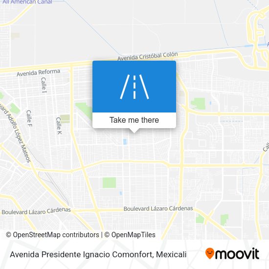 Avenida Presidente Ignacio Comonfort map