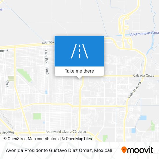 Avenida Presidente Gustavo Díaz Ordaz map