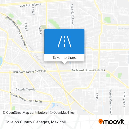 Callejón Cuatro Ciénegas map