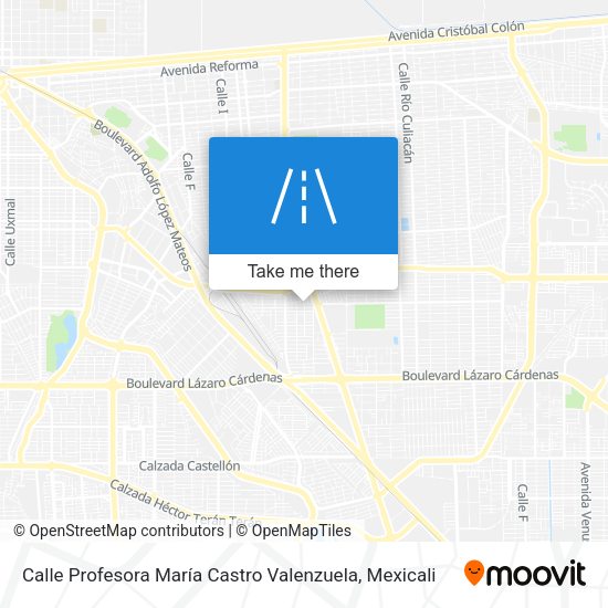 Mapa de Calle Profesora María Castro Valenzuela