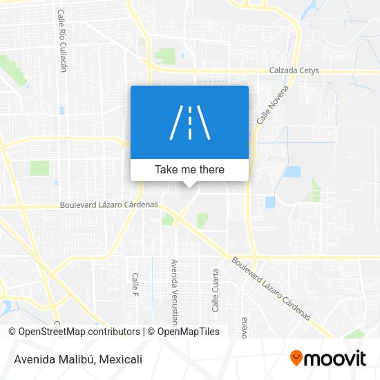 Mapa de Avenida Malibú