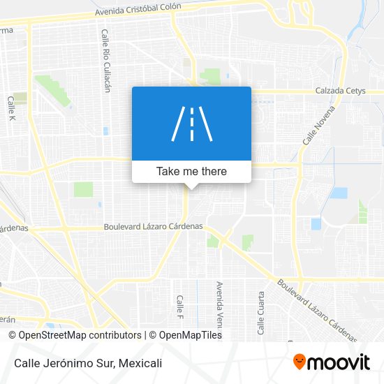 Mapa de Calle Jerónimo Sur