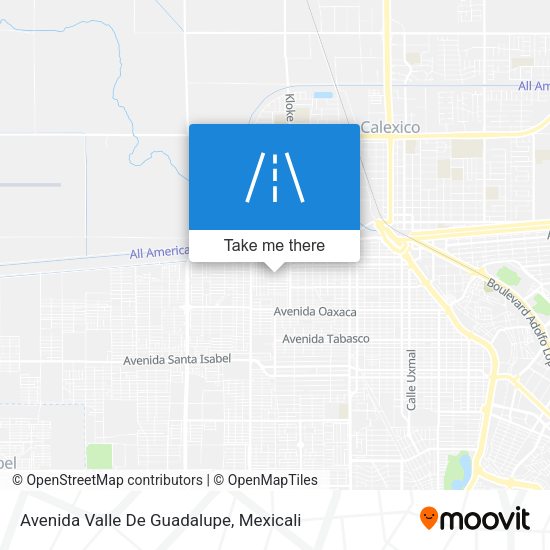 Avenida Valle De Guadalupe map