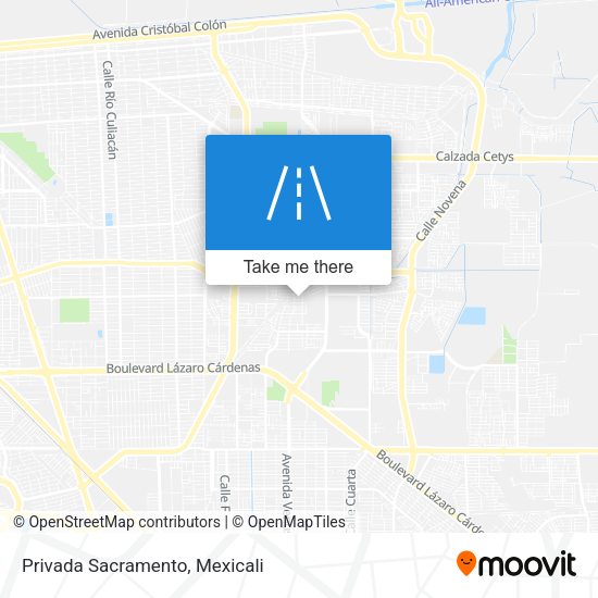 Mapa de Privada Sacramento