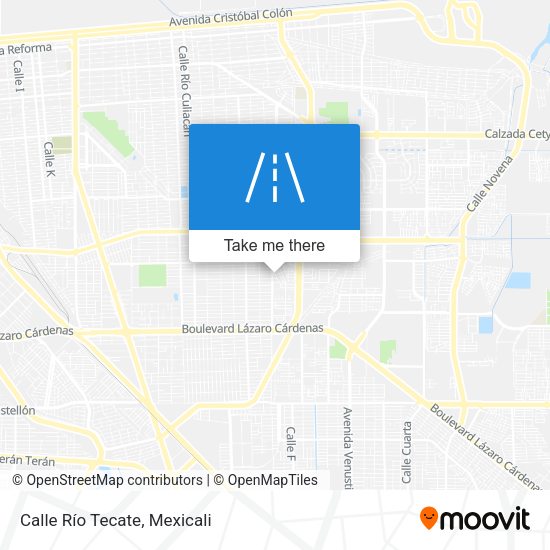 Calle Río Tecate map