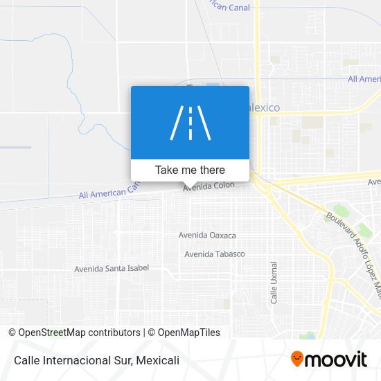 Mapa de Calle Internacional Sur