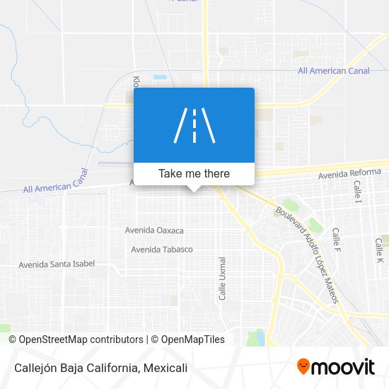 Callejón Baja California map