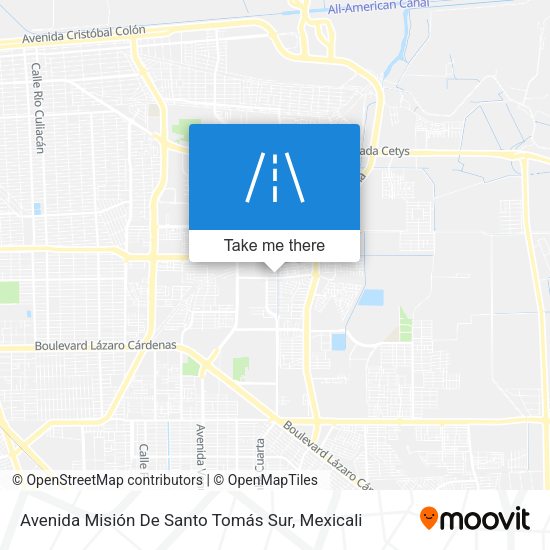 Avenida Misión De Santo Tomás Sur map