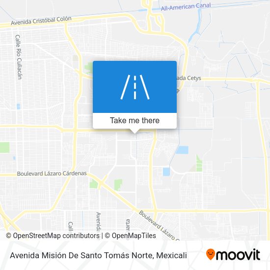 Avenida Misión De Santo Tomás Norte map