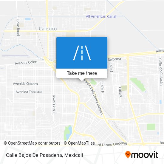 Calle Bajos De Pasadena map