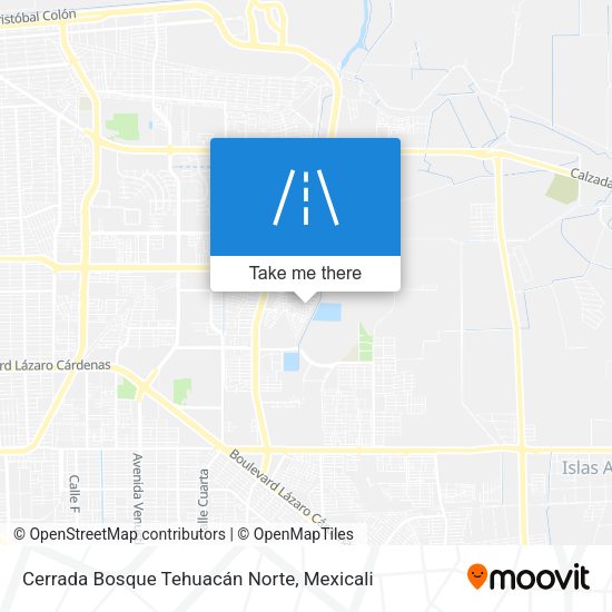 Mapa de Cerrada Bosque Tehuacán Norte