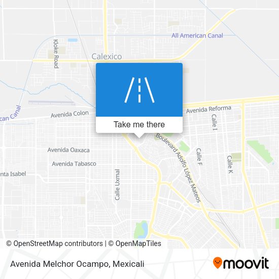 Mapa de Avenida Melchor Ocampo