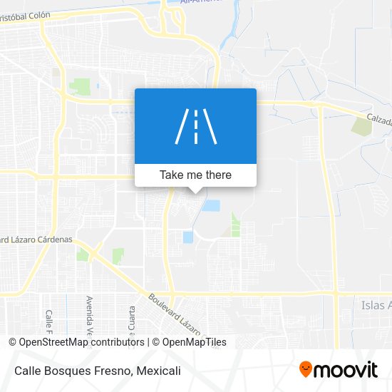 Calle Bosques Fresno map