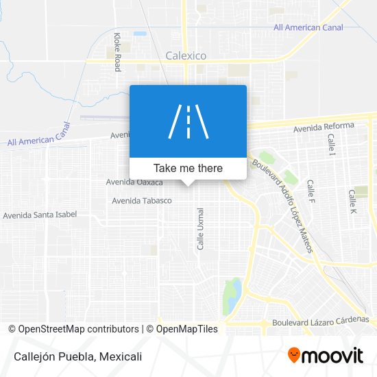 Callejón Puebla map