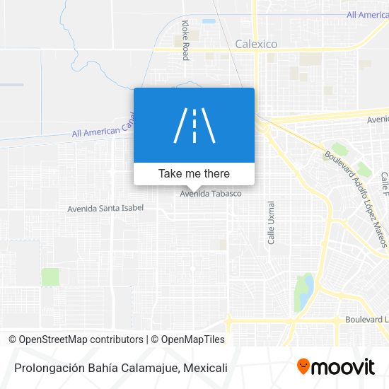 Prolongación Bahía Calamajue map