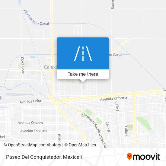 Paseo Del Conquistador map