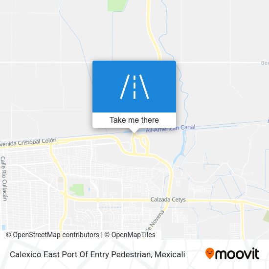 Mapa de Calexico East Port Of Entry Pedestrian