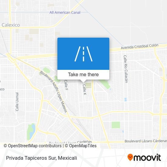 Privada Tapiceros Sur map