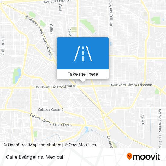 Mapa de Calle Evángelina