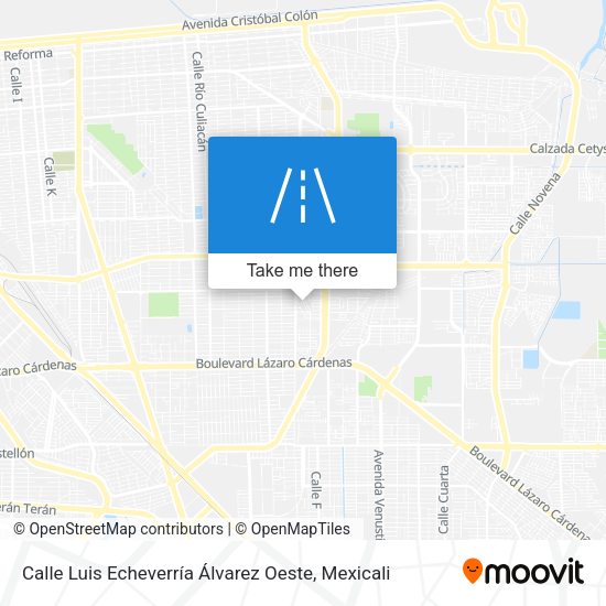 Calle Luis Echeverría Álvarez Oeste map