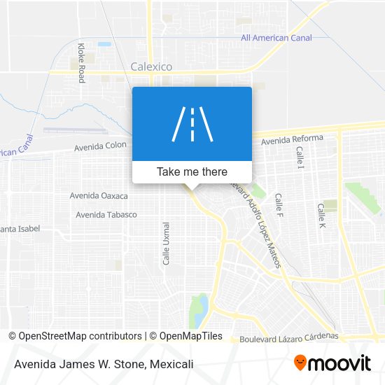 Avenida James W. Stone map