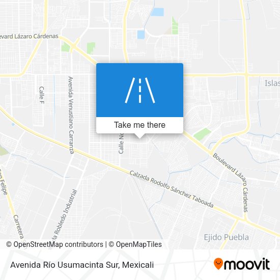 Avenida Río Usumacinta Sur map
