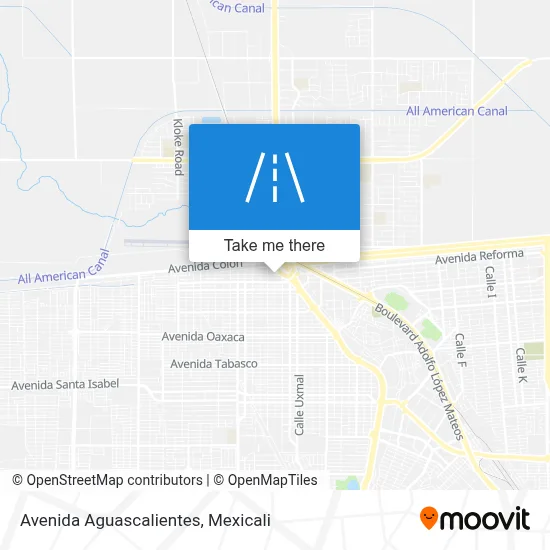 Avenida Aguascalientes map