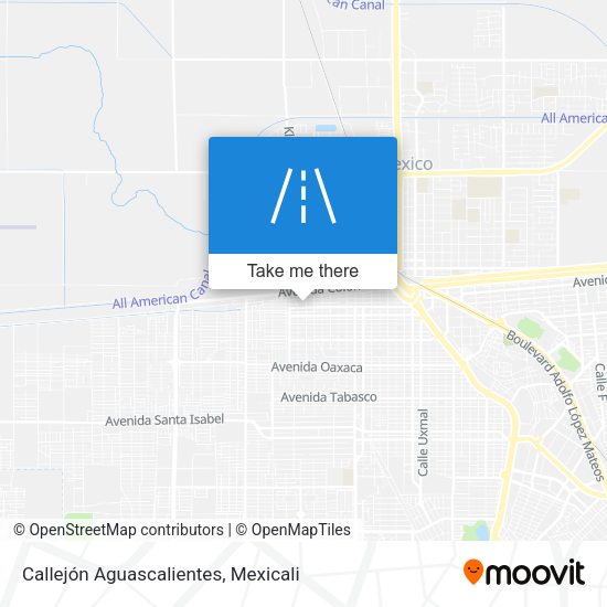 Callejón Aguascalientes map