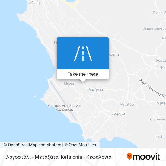 Αργοστόλι - Μεταξάτα map