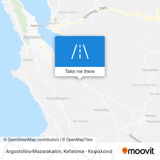 Argostoliou-Mazarakaton map