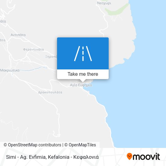 Simi - Ag. Evfimia map