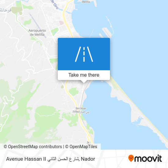 Avenue Hassan II شارع الحسن الثاني map