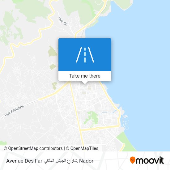 Avenue Des Far شارع الجيش الملكي map