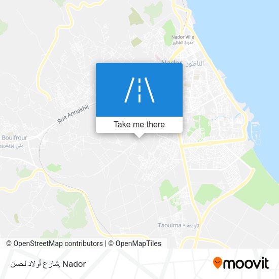 شارع أولاد لحسن map