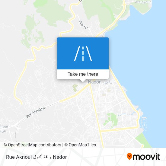 Rue Aknoul زنقة أكنول map