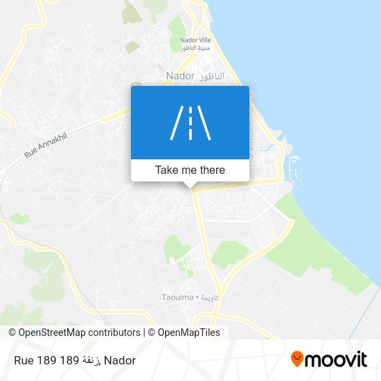 Rue 189 زنقة 189 map