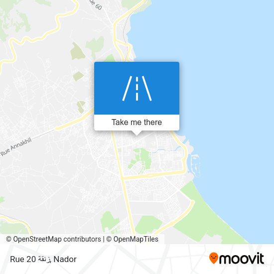 Rue 20 زنقة map