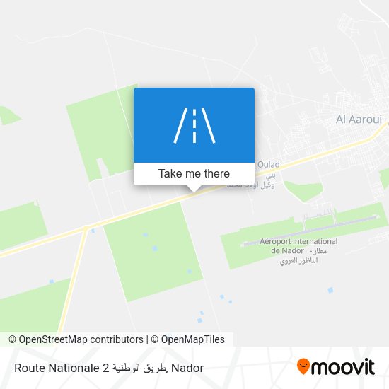 Route Nationale طريق الوطنية 2 map