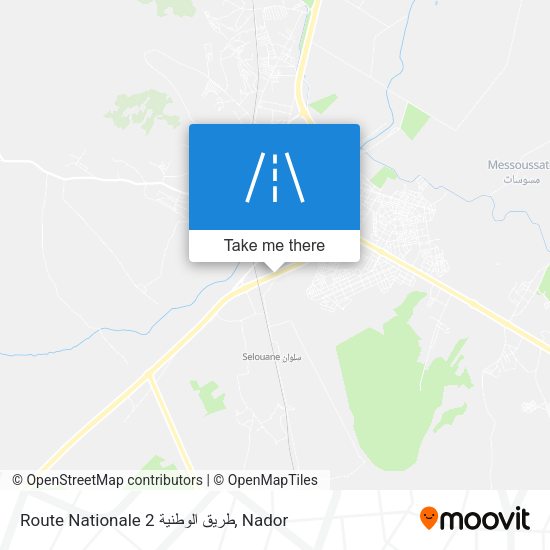 Route Nationale طريق الوطنية 2 map