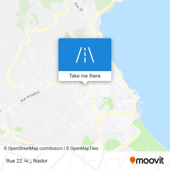 Rue 22 زنقة map