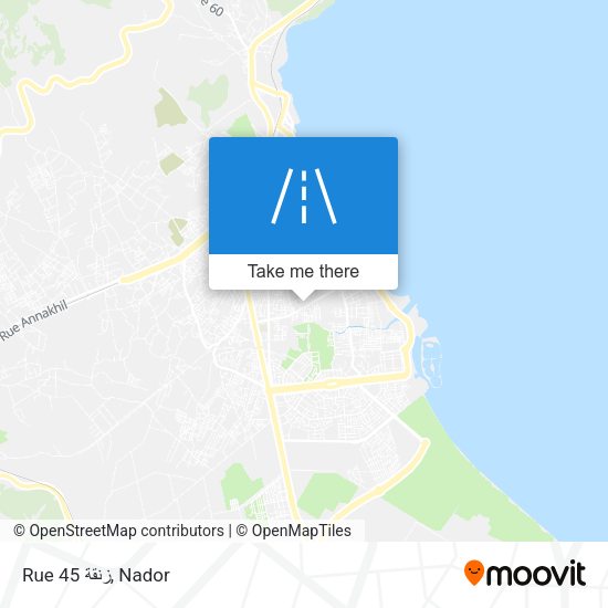 Rue 45 زنقة map