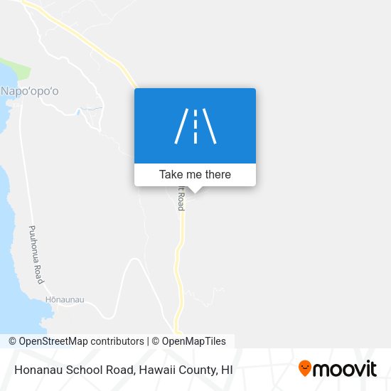Honanau School Road map
