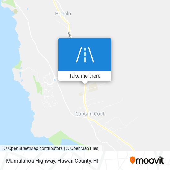 Mamalahoa Highway map