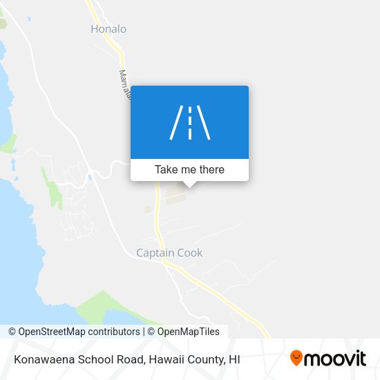 Konawaena School Road map