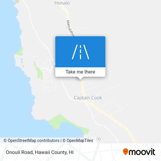 Onouli Road map