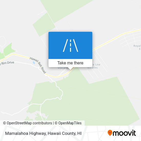 Mamalahoa Highway map